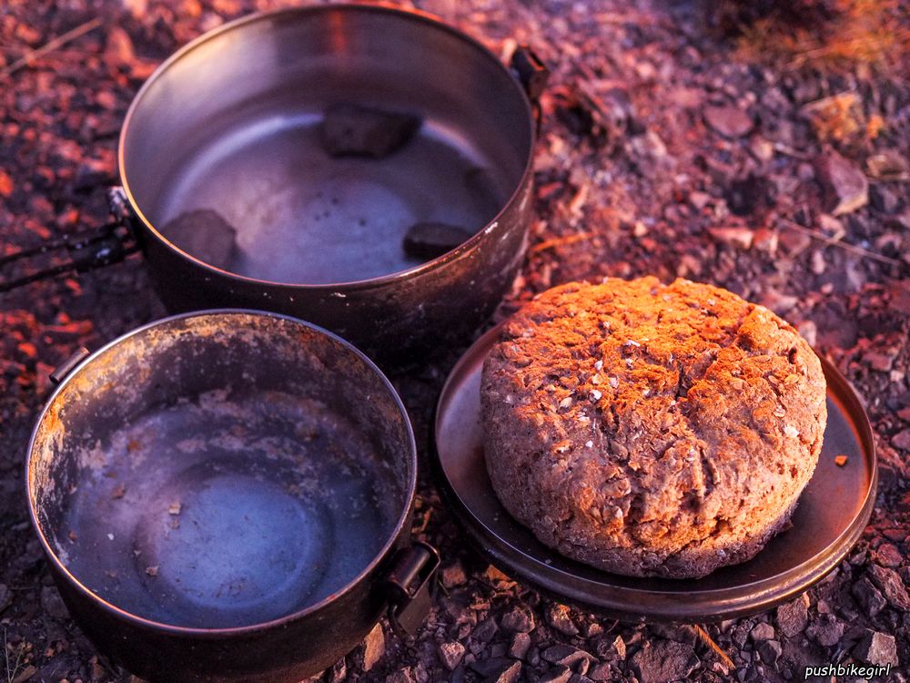 Baking Bread On The Fire An Easy Way Pushbikegirl Heike Pirngruber Solo Female Cyclist