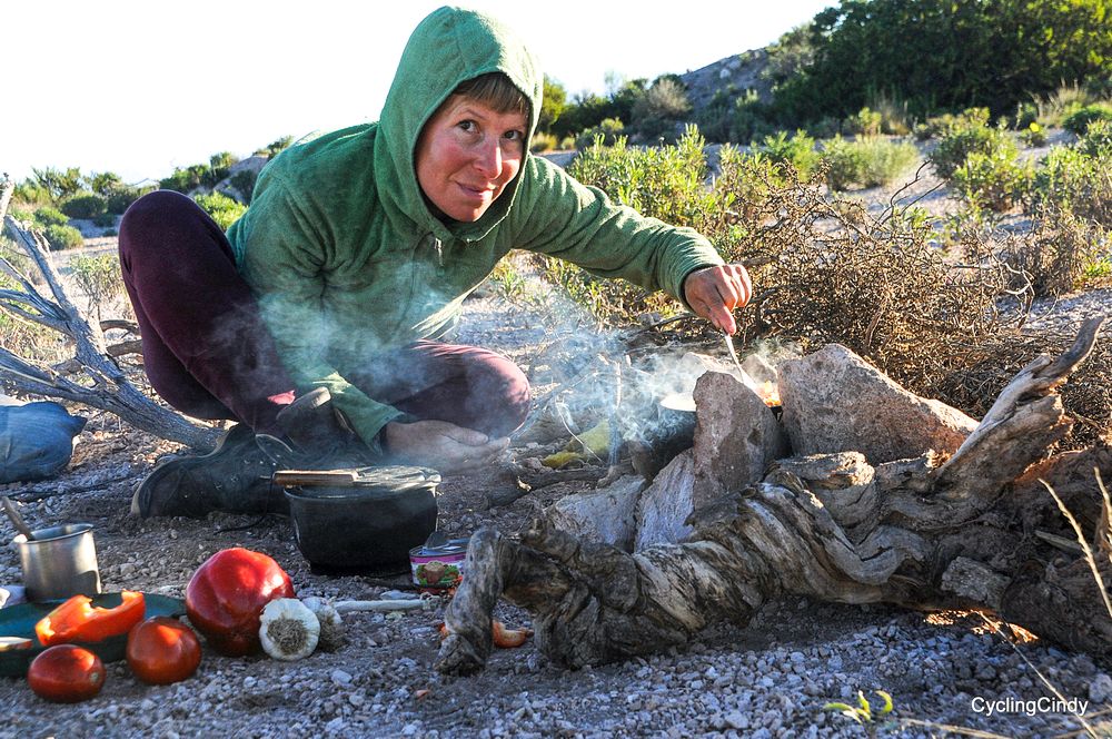 Busy-cooking-a-meal-on-a-wood-fire.-I-make-pasta-something-I-get-very-tired-of-but-it-is-quite-difficult-to-come-up-with-something-original-if-the-ingredients-lack-orginality